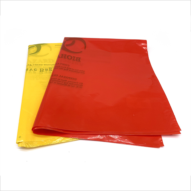 Autoclave Plastic Disposable Infectious Yellow Red Trash Bags Biohazard Autoclave Bag 