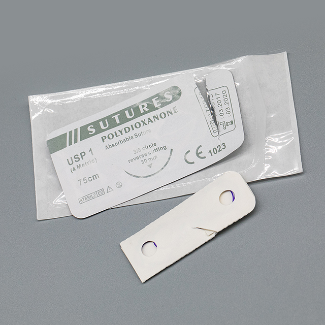 Absorbable Polydioxanone Monofilament Suture with Reverse Cutting Needle