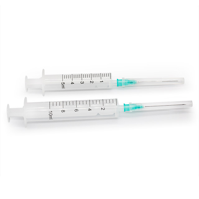 Disposable Two-part 2ml/5ml/10ml/20ml Luer Slip Injection Syringe with Needle