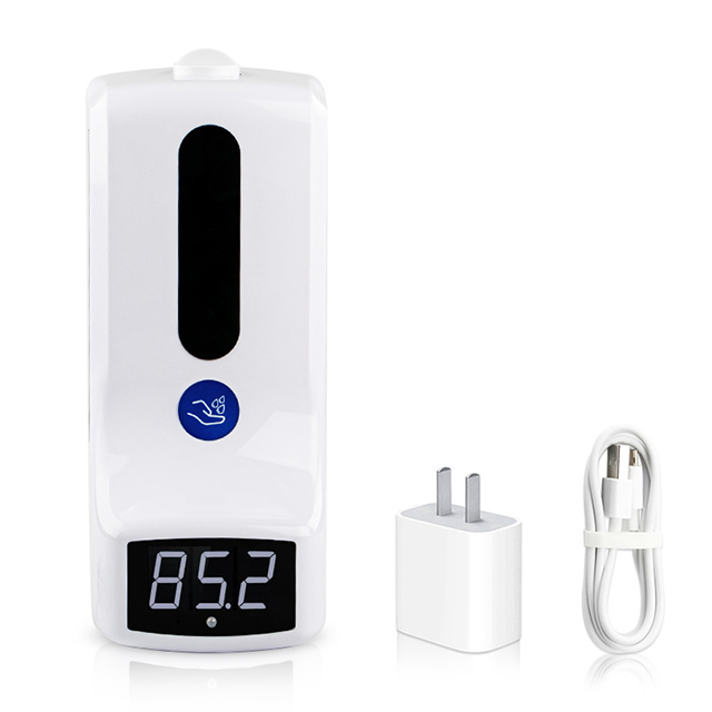 Wall Mounted Temperature Scanner Soap Dispenser with Infrared Thermometer 
