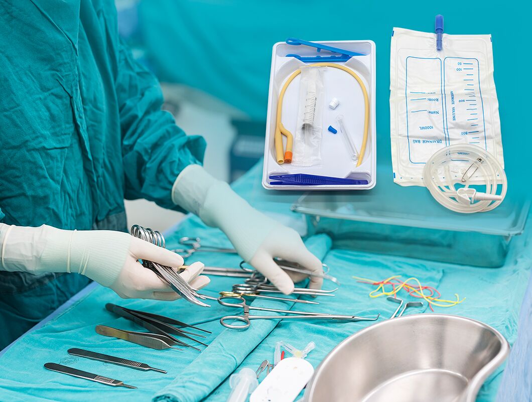 disposable urethral catheter set
