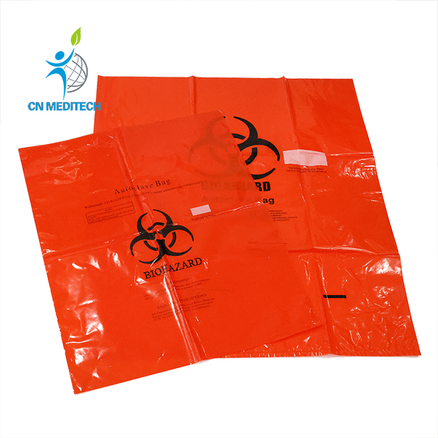 Autoclave Plastic Disposable Infectious Yellow Red Trash Bags Biohazard Autoclave Bag 
