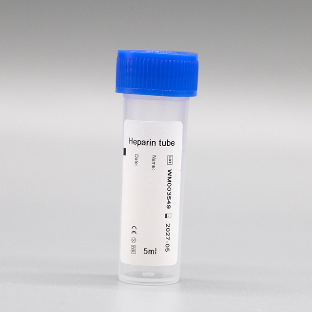 Non-vacuum Lithium Heparin EDTA K2/K3 Blood Collection Test Tube