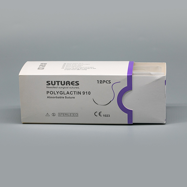 Absorbable Medical Surgical Polyglactin 910 Braided Suture with Needle