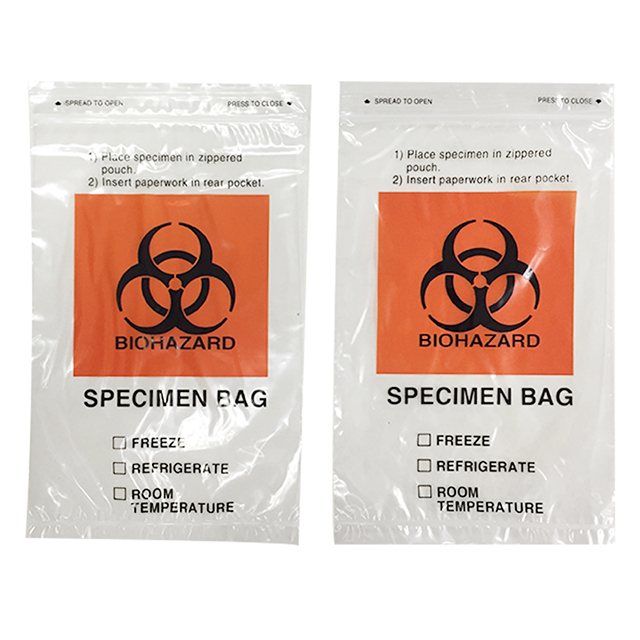 Disposable Medical Plastic Biohazard Specimen Bag