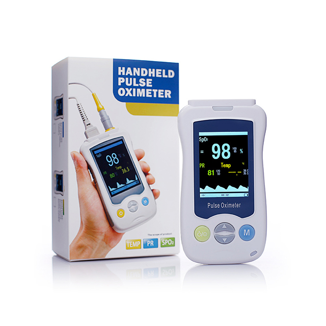 Medical Handheld Blood Oxygen SPO2 Oximeter Monitor Blood Oxygen Saturation Pulse Oximeter