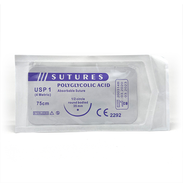 Surgical Absorbable Polyglycolic Acid PGA Suture with Needle