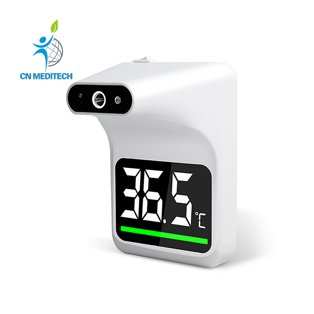 Large LCD Display Hands Free Wall Mounted Infrared Thermometer 