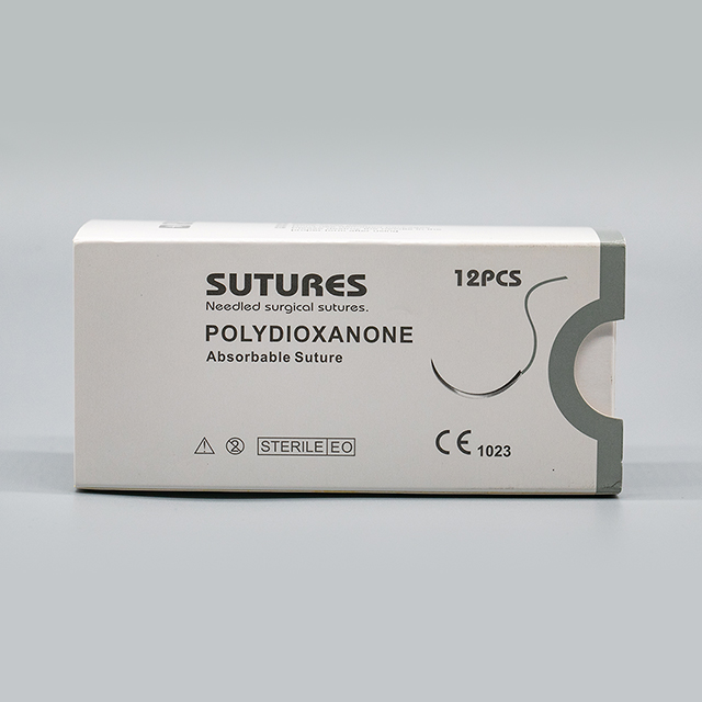 Absorbable Polydioxanone Monofilament Suture with Reverse Cutting Needle