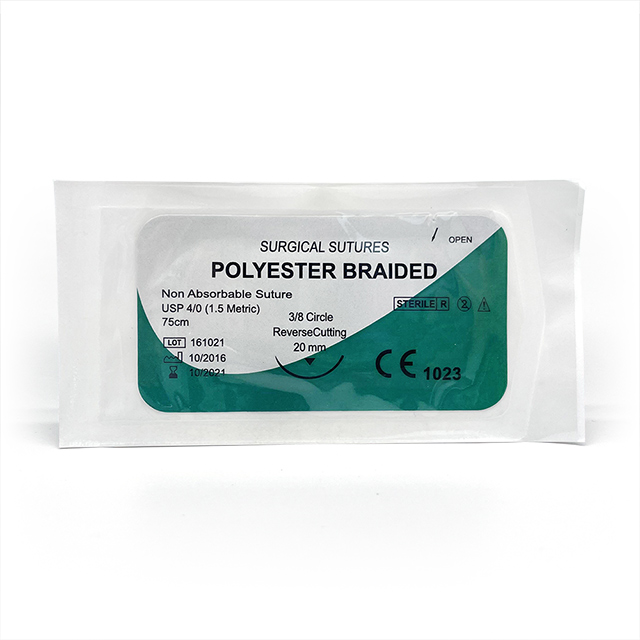 Surgical Non-absorbable Polyester(Braided) Sutures with Needle