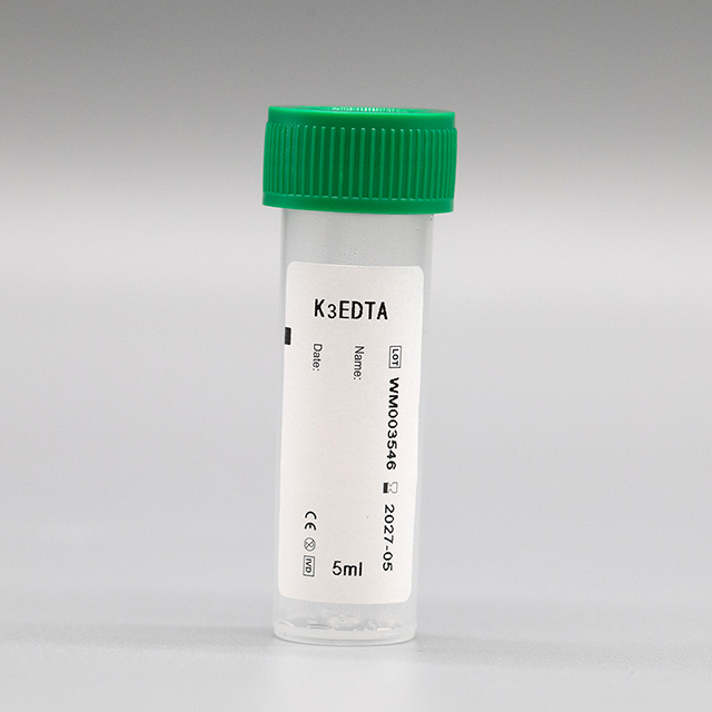 Non-vacuum Lithium Heparin EDTA K2/K3 Blood Collection Test Tube