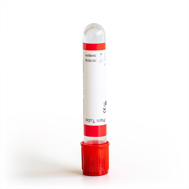 Disposable 2-10ml Pet Vacuum Blood Collection Red Plain Tube