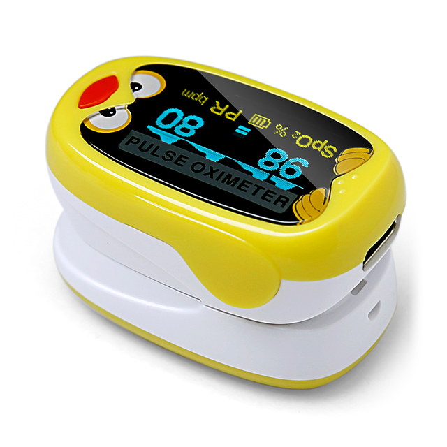 Children Fingertip Pulse Oximeter Blood Oxygen Saturation Monitor