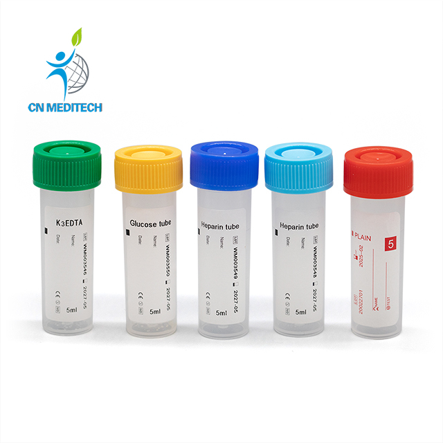 Non-vacuum Lithium Heparin EDTA K2/K3 Blood Collection Test Tube