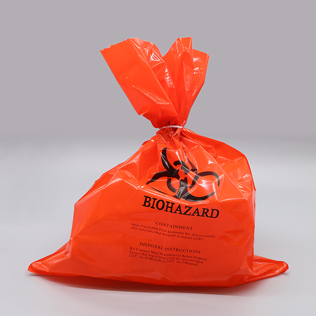 Autoclave Plastic Disposable Infectious Yellow Red Trash Bags Biohazard Autoclave Bag 