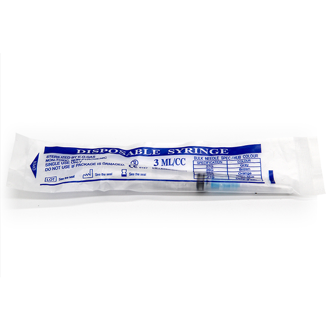 3-Part 3ml Luer Slip Disposable Syringe with/without Needle
