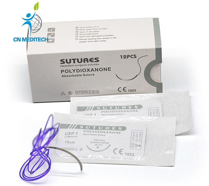 Absorbable Polydioxanone Monofilament Suture with Reverse Cutting ...