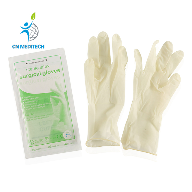 Disposable Medical Powdered Latex Surgical Glove 