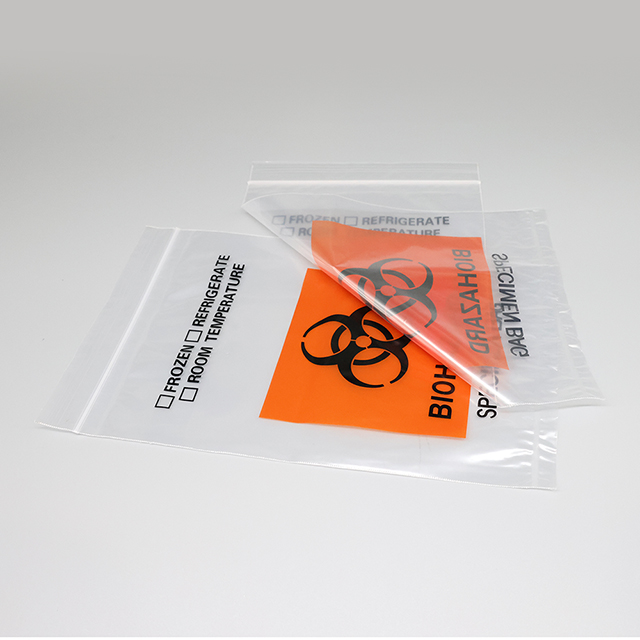 Laboratory Self-Sealing Biological Hazard Specimen Transport Bag
