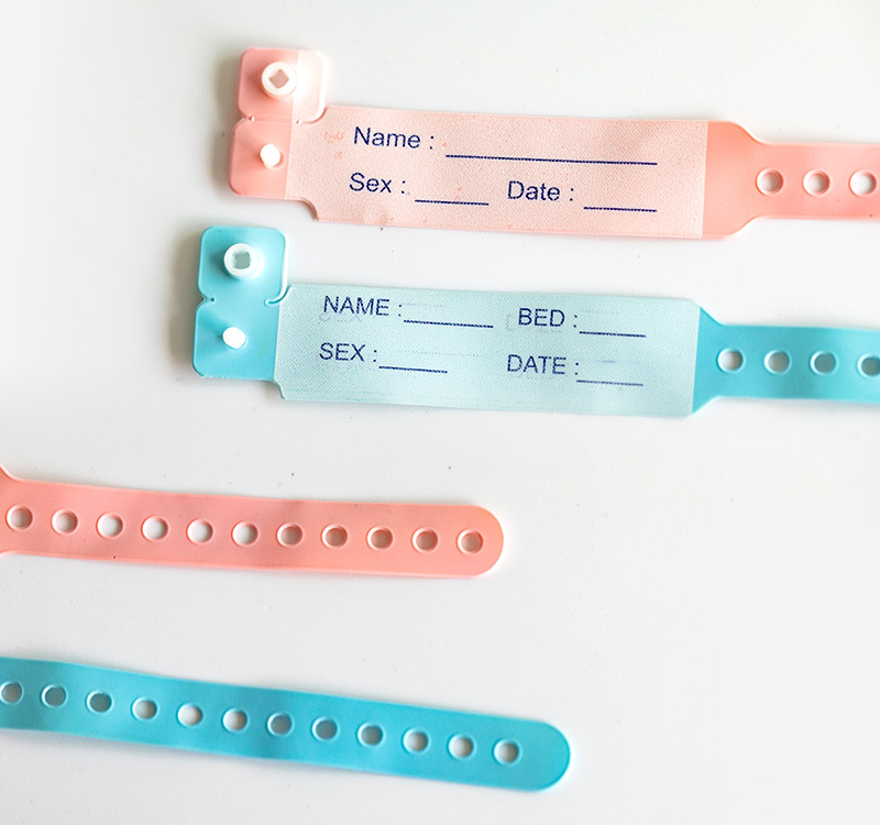 Disposable PVC Insert Patient Identification Wristbands ID Band from