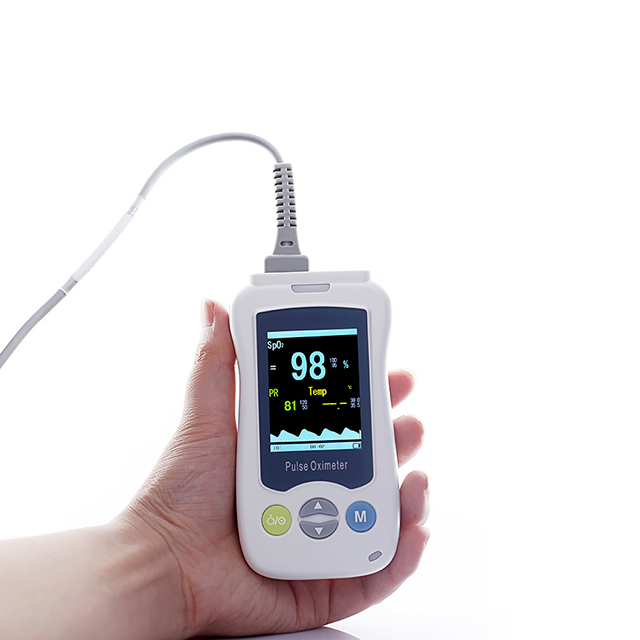 Medical Handheld Blood Oxygen SPO2 Oximeter Monitor Blood Oxygen Saturation Pulse Oximeter