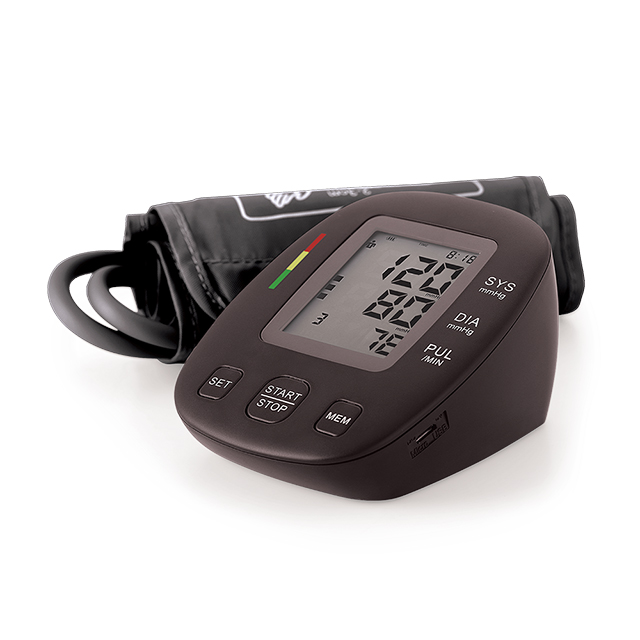 Cheap Upper Arm Digital BP Machine Blood Pressure Monitor with Adapter & Battery