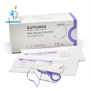 Absorbable Medical Surgical Polyglactin 910 Braided Suture with Needle
