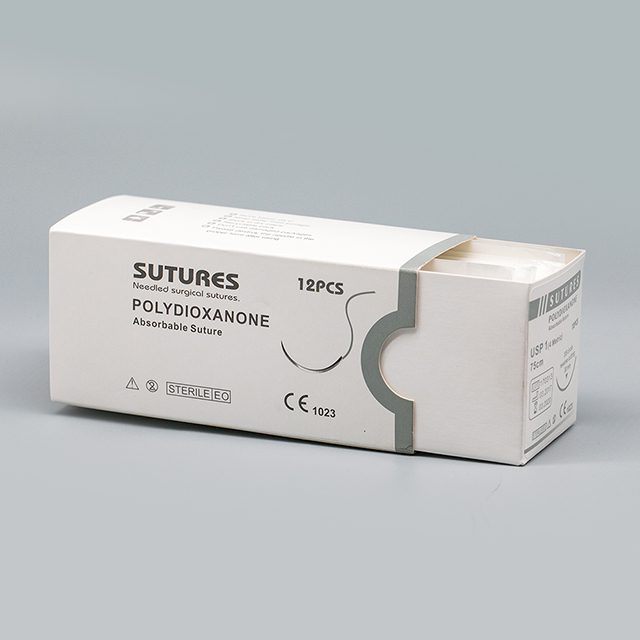 Absorbable Polydioxanone Monofilament Suture with Reverse Cutting Needle