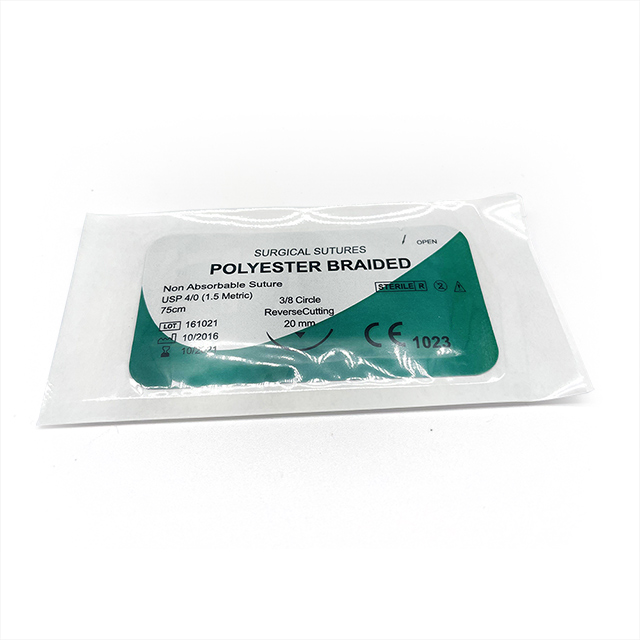 Surgical Non-absorbable Polyester(Braided) Sutures with Needle