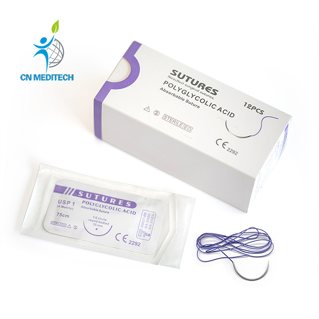 Surgical Absorbable Polyglycolic Acid PGA Suture with Needle