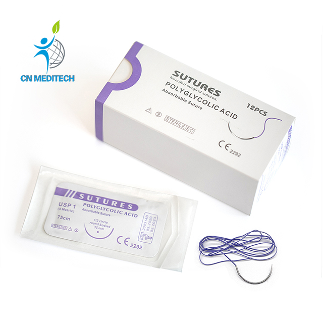 Surgical Absorbable Polyglycolic Acid PGA Suture with Needle